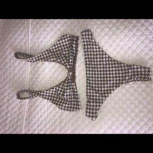 Acacia swimwear HOUNDSTOOTH SET